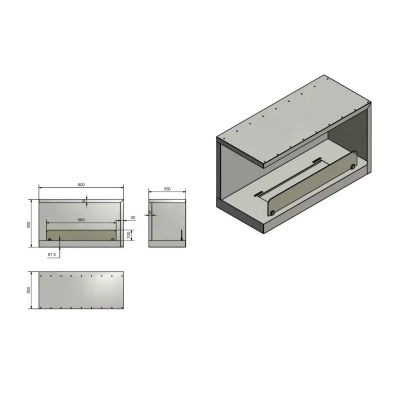 INSIDE L800 VERS 2 biokominek InFire